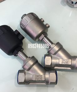 Van chữ Y điều khiển bằng khí nén DN32 Bầu nhựa -Bầu Inox